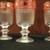 3 Vintage Luminarc  Cordial Glasses Gold and Ruby Flashed 3 thumbnail
