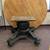 Rustic 5 ft. round white oak table w/ carved wood pedestal base on cas 4 thumbnail