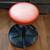 Adjustable Height Shop Stool w/ Casters & Red Padded Seat 3 thumbnail