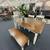 Farmhouse Dining Room Table Set – 4 Chairs & Bench – Make an Offer 1 thumbnail