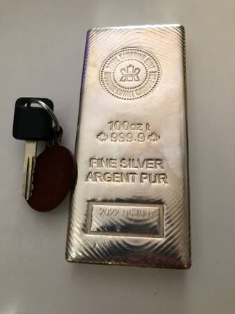 100oz Silver Bar RCM 1