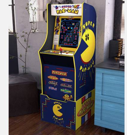 ARCADE1UP Super Pac-Man Galaga Dig Dug Light up Marquee 7 Games in 1 + RISER 1