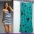 NWT INDAH GREEN STRAPLESS DRESS w BLUE STARS PRINT NEW w TAGS Sz M 1 thumbnail