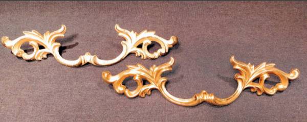 Antique Brass Set of Drawer Pulls 1