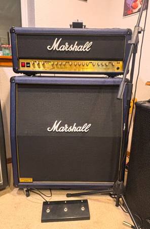 1992 Marshall 6100 30th Anniversary Series 100W Head and Cabinet 1