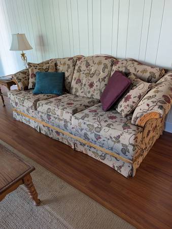 Matching camel back sofa and rocker 1