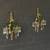 Pair of Italian Crystal Beaded Sconces with Floral Decorations, c.1940 2 thumbnail