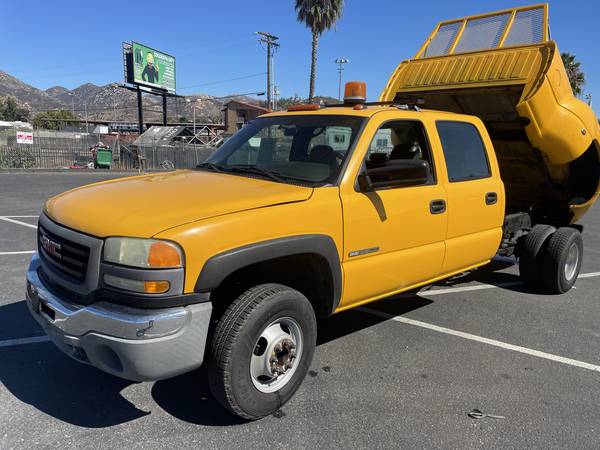 2003 Chevrolet GMC 3500 Dump Bed Truck Crew Cab Dually One Ton 1