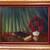 Still Life Oil Painting On Canvas Signed Lucia Red Roses Bible Framed 4 thumbnail