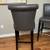2 Century Gray Leather Barstools 2 thumbnail