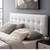 queen headboard and frame white leather tufted 2 thumbnail