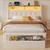 🔥🔥TWIN Size LED Light Bed Frame with Drawer, Storage Headboard with 5 thumbnail