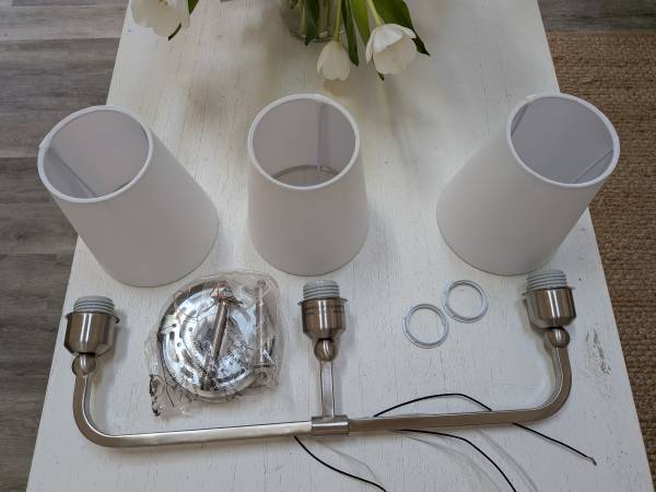 3 Light Hardwired Nickel Sconce 1