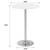 New Bistro Pub Table Round Bar Height Cocktail Table Metal Base MDF Top Obsidian 4 thumbnail
