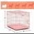Pet crate kennel bed Pink small metal single door folding puppy dog cage with re 3 thumbnail