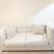 Beige Studded Loveseat 2 thumbnail