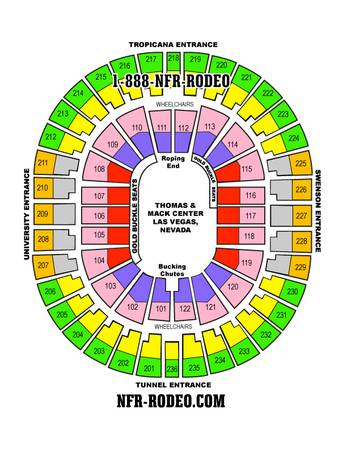 NFR DATE National Finals Rodeo Tickets 2025 Prices-  Upper/Lower lvl 1