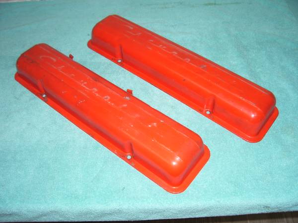 1956 Chevy Bel Air 265 CI Staggered Bolt Valve Covers 1
