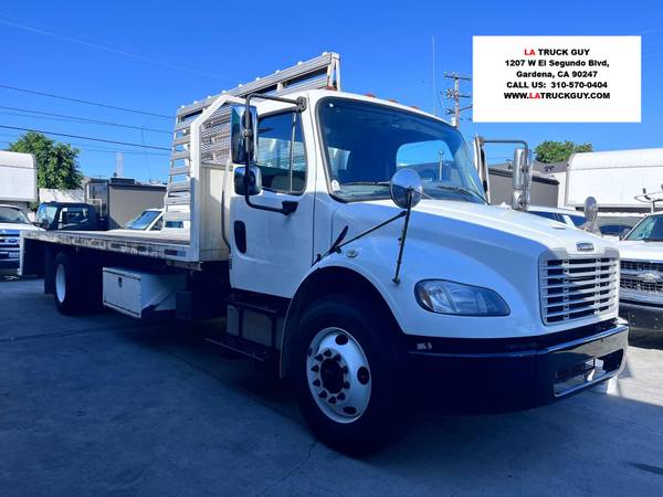 2016 FREIGHTLINER M2 106 24' FLATBED GLASS GLAZIER CAB AND CHASSIS 1