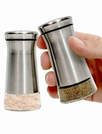 NEW IN BOX.   Premium Salt and Pepper Shakers with Adjustable Pour Hol 1