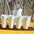 Vintage White Milk Glass Pitcher and 8 Glasses 4 thumbnail