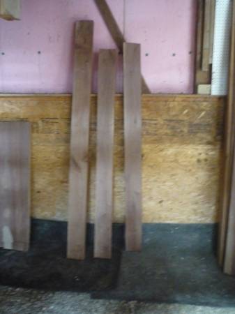 13) 1-3/4 thick surface plained walnut boards 1