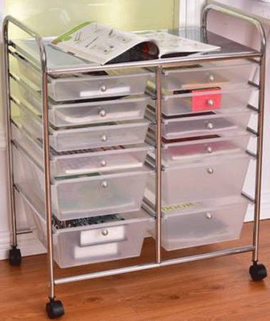 8 drawer rolling storage cart organizer 1