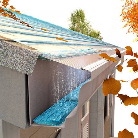 gutter cleaning & gutter guard install 1