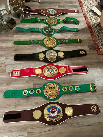 8 authentic replicas World champion boxing belts 1