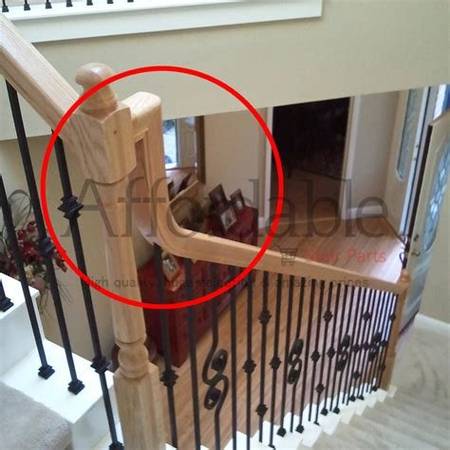 Oak 2 Rise Gooseneck Handrail Fitting No Cap hardware c-7499 7599 7999 1