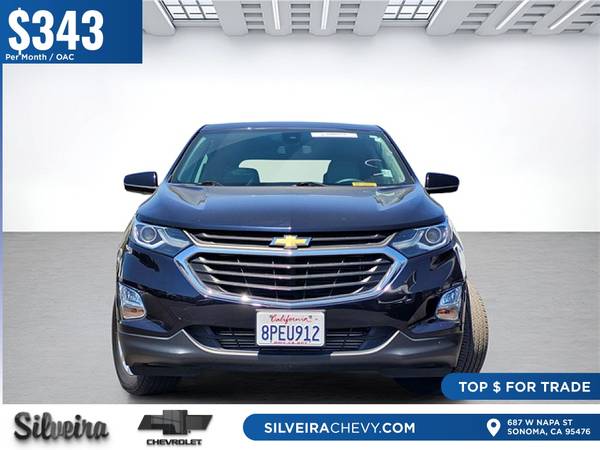 $343/mes - 2020 Chevrolet Chevy Equinox LT AWD - $22,592 (687 W Napa, St Sonoma CA 95476-6410)63624119462275121