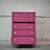 Delivery Is Available Vintage Solid Wood Johnson Pink Chest With 5 Storage Drawe 8 thumbnail