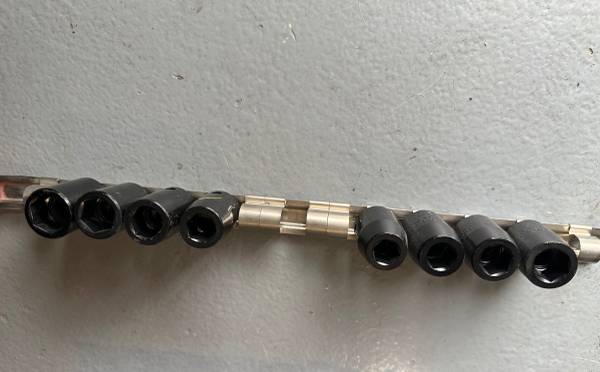 1/2” Drive Impact Sockets and holder 1