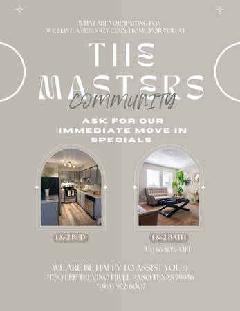 At The Master'sEVERYTHING YOU'VE BEEN DREAMING OF IS HERE LEASE TODAY! 1