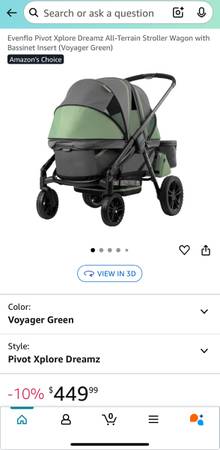 Evenflo Pivot Xplore Dreamz All-Terrain Stroller Wagon with Bassinet Insert 1