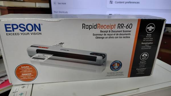 Epson RapidReceipt RR-60 Mobile Color Receipt & Document Scanner 1