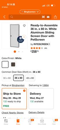 Sliding glass door screen 1
