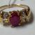 14Kt Gold Oval Ruby Dia. Bow Design Ladies Fashion Ring Size 6.5 3 thumbnail