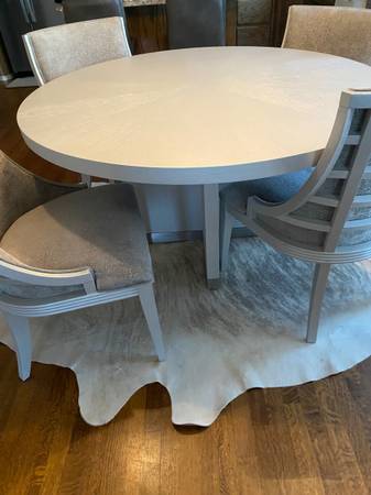Kitchen table 56” round grey GORGEOUS MODERN 1