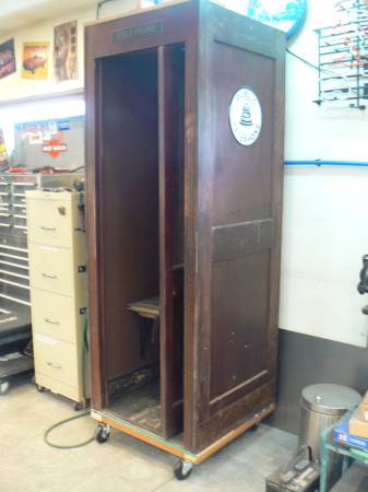 1938 Bell System Wood Phone Booth With Phone 1