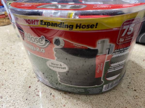 New 75 foot Silver Bullet 2.0 pocket hose with nozzle 1