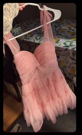 Roxanna Tulle Ruffle A-Line Ball Gown. OBO 1