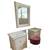 Wicker vanity set with mirror and stool vintage roomy drawers 1 thumbnail