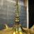 Restored Antique Brass Pan 4-Arm Chandelier GA21007 6 thumbnail