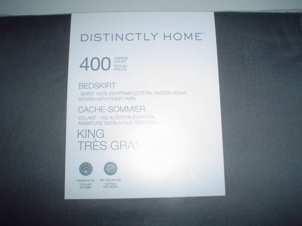 KING Size BEDSKIRT  400 Thread Count - brand new 1