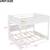 White Queen over Queen Bunk Bed with USB Ports and Storage Cabinets 2 thumbnail