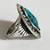 VTG Signed Navajo Large Sterling Turquoise Size 13 Ring 18 Grams 8 thumbnail