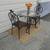 Well Made Black Iron Dinette Set with Bevilled Edge & Tempered Glass Display Mod 2 thumbnail