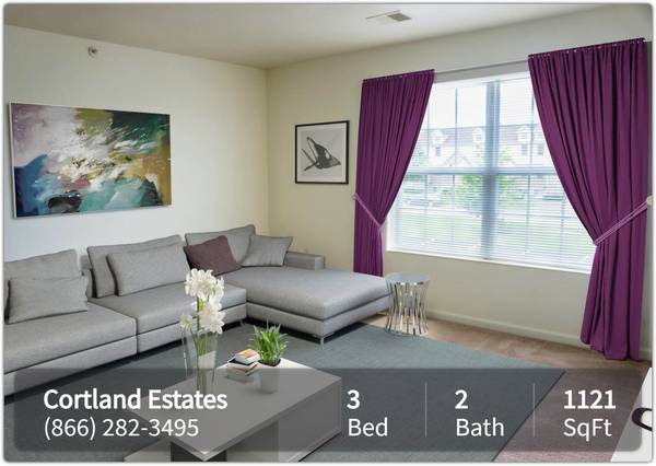 $1,491 / 3br - 1121ft2 - Just what you need! 1121 SqFt 3 Bed/2 Bath only minutes from campus (Cortland)63981978309762122