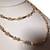 Jewelry women yellow gold tone long necklace 30" white pearls bracelet 7 thumbnail